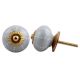 Light Grey Dot Ceramic Dresser Knob